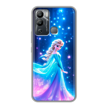 Силиконовый чехол на Infinix Hot 12i с принтом Холодное сердце Frozen