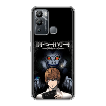 Силиконовый чехол на Infinix Hot 12i с принтом Death note Тетрадь смерти