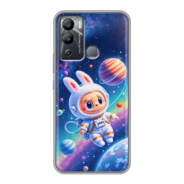 Силиконовый чехол на Infinix Hot 12i с принтом Labubu Лабубу
