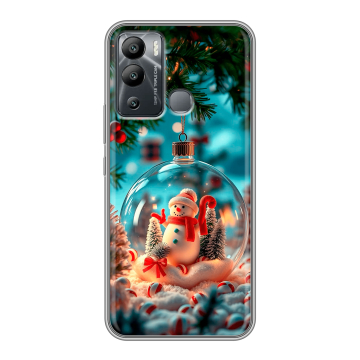 Силиконовый чехол на Infinix Hot 12i с принтом Новый год