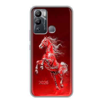 Силиконовый чехол на Infinix Hot 12i с принтом Новый год