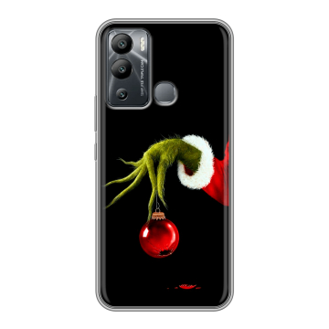 Силиконовый чехол на Infinix Hot 12i с принтом Новый год Гринч