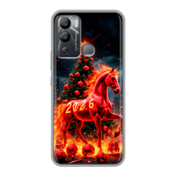 Силиконовый чехол на Infinix Hot 12i с принтом Новый год