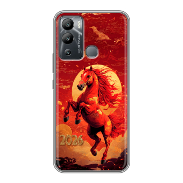 Силиконовый чехол на Infinix Hot 12i с принтом Новый год