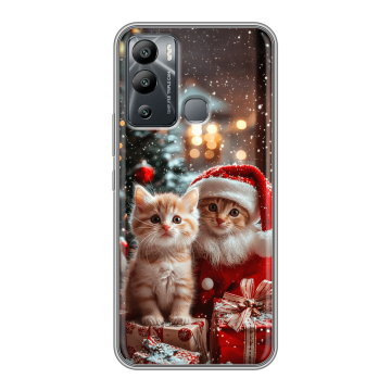 Силиконовый чехол на Infinix Hot 12i с принтом Новый год