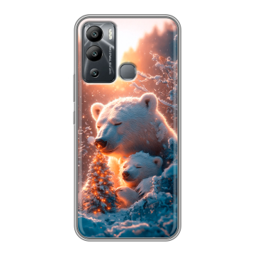 Силиконовый чехол на Infinix Hot 12i с принтом Новый год
