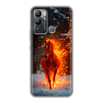 Силиконовый чехол на Infinix Hot 12i с принтом Новый год