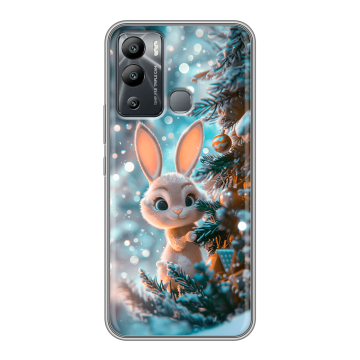 Силиконовый чехол на Infinix Hot 12i с принтом Новый год