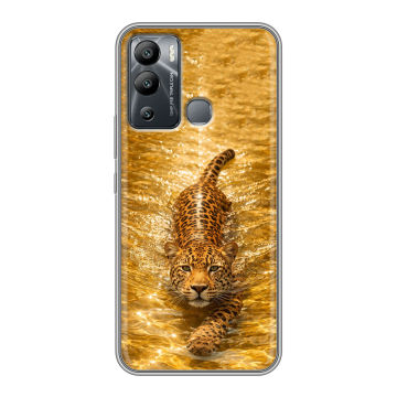 Силиконовый чехол на Infinix Hot 12i с принтом женский