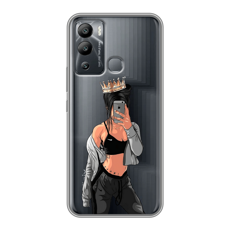 Силиконовый противоударный чехол на Infinix Hot 12i с принтом Женские принты Силиконовый противоударный чехол на Infinix Hot 12i с принтом Женские принты