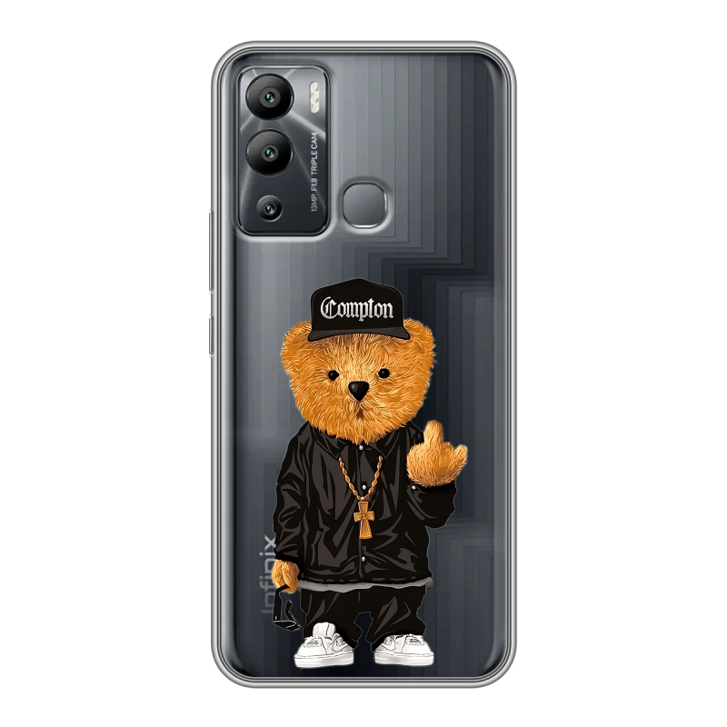 Силиконовый чехол на Infinix Hot 12i с принтом Плюшевый медведь Силиконовый чехол на Infinix Hot 12i с принтом Плюшевый медведь