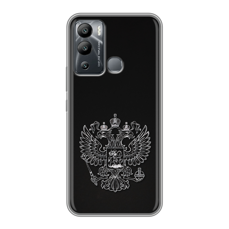Силиконовый чехол на Infinix Hot 12i с принтом Герб России Силиконовый чехол на Infinix Hot 12i с принтом Герб России