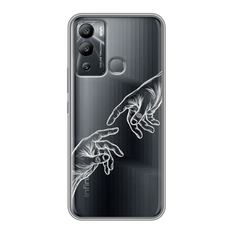 Силиконовый противоударный чехол на Infinix Hot 12i с принтом Сотворение мира Силиконовый противоударный чехол на Infinix Hot 12i с принтом Сотворение мира