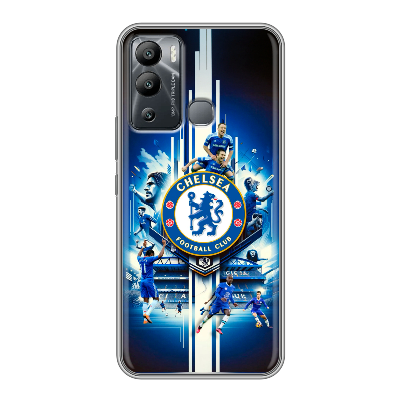 Силиконовый чехол на Infinix Hot 12i с принтом Chelsea Челси Силиконовый чехол на Infinix Hot 12i с принтом Chelsea Челси