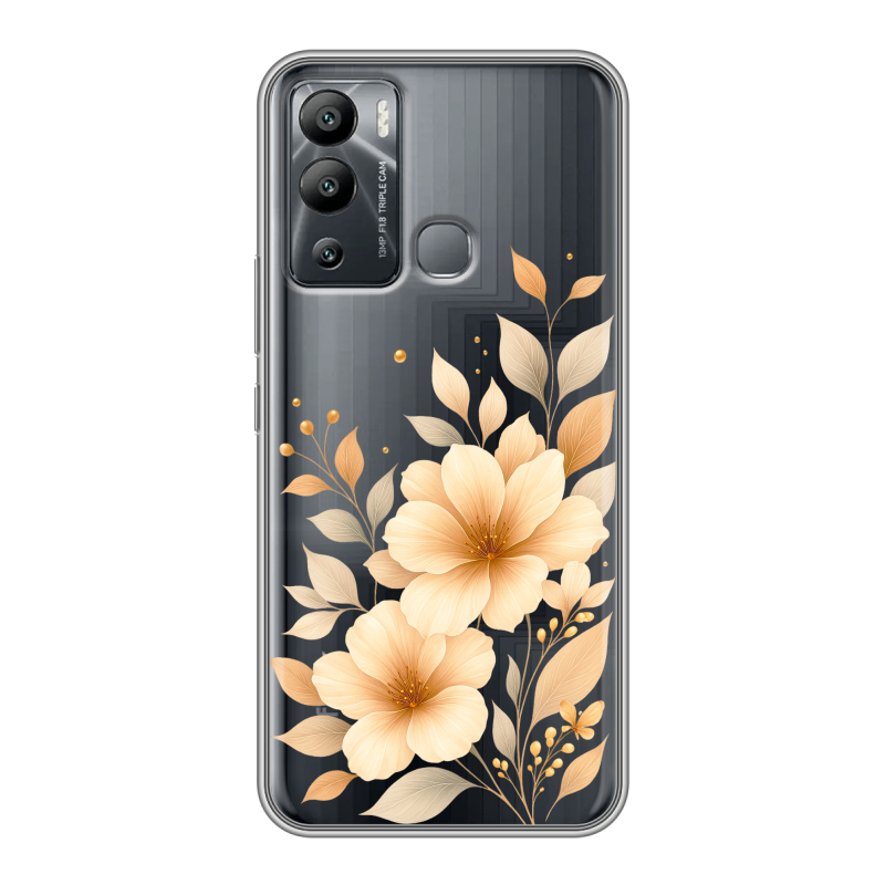 Силиконовый противоударный чехол на Infinix Hot 12i с принтом для девушки Силиконовый противоударный чехол на Infinix Hot 12i с принтом для девушки