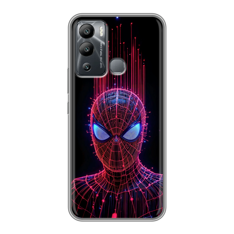 Силиконовый чехол на Infinix Hot 12i с принтом Spiderman Человек паук Силиконовый чехол на Infinix Hot 12i с принтом Spiderman Человек паук