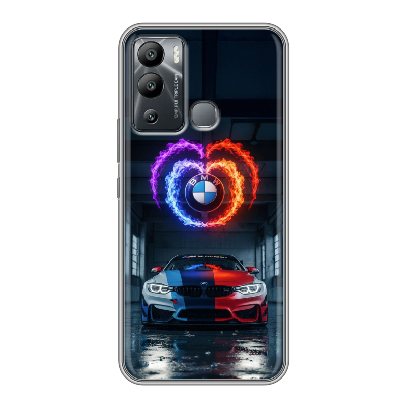 Силиконовый чехол на Infinix Hot 12i с принтом BMW БМВ Силиконовый чехол на Infinix Hot 12i с принтом BMW БМВ