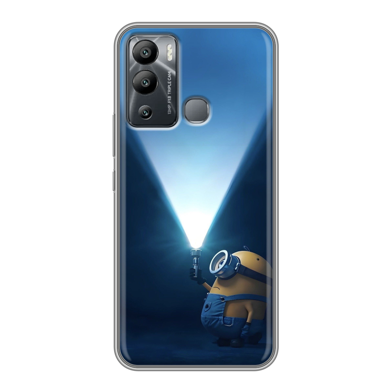 Силиконовый чехол на Infinix Hot 12i с принтом Миньоны Силиконовый чехол на Infinix Hot 12i с принтом Миньоны