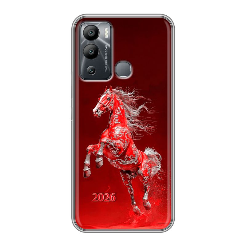 Силиконовый чехол на Infinix Hot 12i с принтом Новый год Силиконовый чехол на Infinix Hot 12i с принтом Новый год