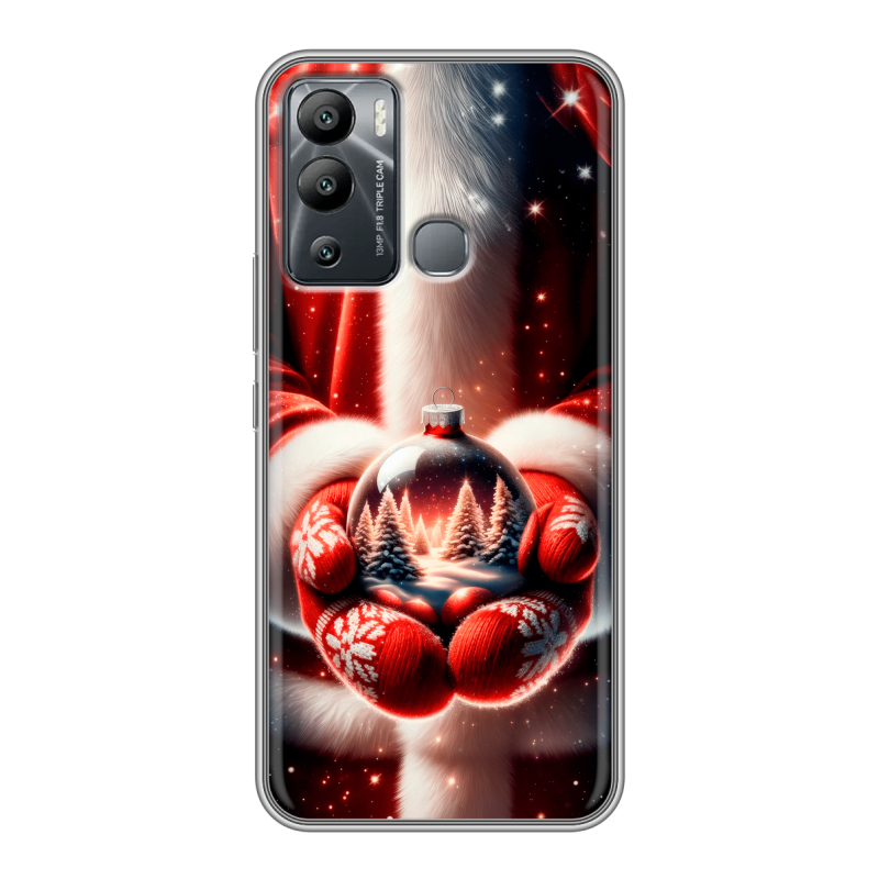 Силиконовый чехол на Infinix Hot 12i с принтом Новый год Силиконовый чехол на Infinix Hot 12i с принтом Новый год