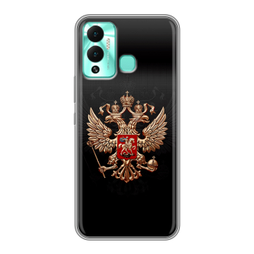 Силиконовый противоударный чехол на Infinix Hot 12 Play с принтом Герб России