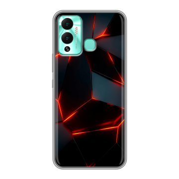 Силиконовый противоударный чехол на Infinix Hot 12 Play с принтом Яркие абстракции
