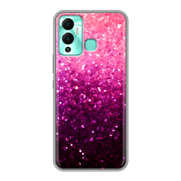 Силиконовый противоударный чехол на Infinix Hot 12 Play с принтом Блестки