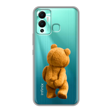 Силиконовый противоударный чехол на Infinix Hot 12 Play с принтом Медведь