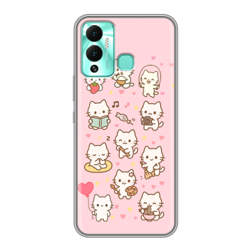 Силиконовый противоударный чехол на Infinix Hot 12 Play с принтом Hello Kitty Хелоу Кити