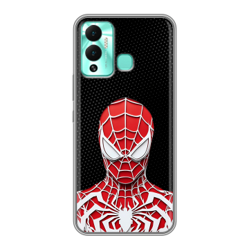Силиконовый противоударный чехол на Infinix Hot 12 Play с принтом человек паук spiderman
