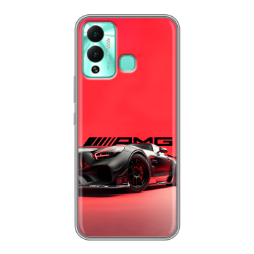 Силиконовый противоударный чехол на Infinix Hot 12 Play с принтом Мерседес Mercedes AMG