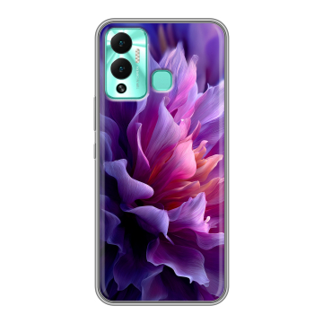Силиконовый противоударный чехол на Infinix Hot 12 Play с принтом женский цветы