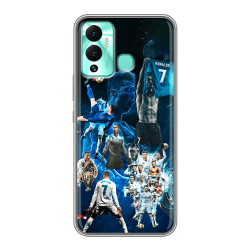 Силиконовый противоударный чехол на Infinix Hot 12 Play с принтом Реал Роналдо