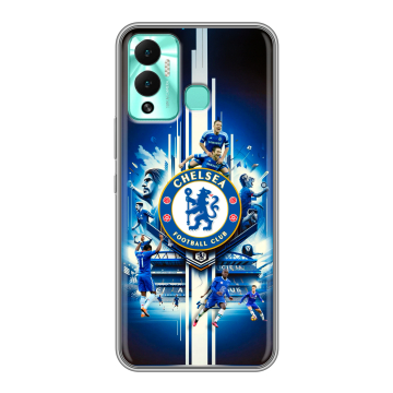 Силиконовый противоударный чехол на Infinix Hot 12 Play с принтом Chelsea Челси