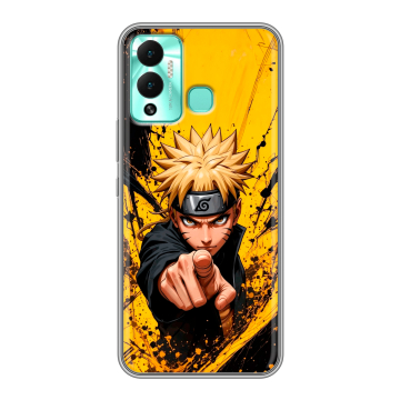 Силиконовый противоударный чехол на Infinix Hot 12 Play с принтом Naruto Наруто