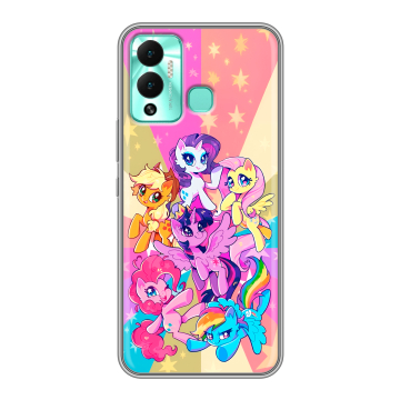 Силиконовый противоударный чехол на Infinix Hot 12 Play с принтом My little pony Дружба чудо