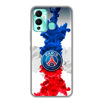 Силиконовый противоударный чехол на Infinix Hot 12 Play с принтом PSG ПСЖ