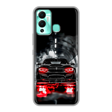 Силиконовый противоударный чехол на Infinix Hot 12 Play с принтом BMW БМВ