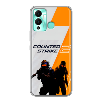 Силиконовый противоударный чехол на Infinix Hot 12 Play с принтом Counter Strike