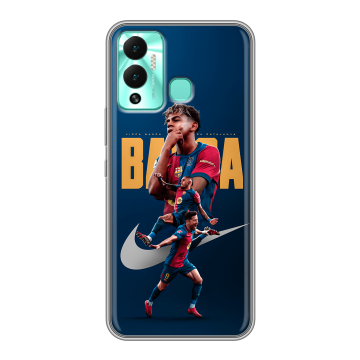 Силиконовый противоударный чехол на Infinix Hot 12 Play с принтом Барселона Barca Yamal 