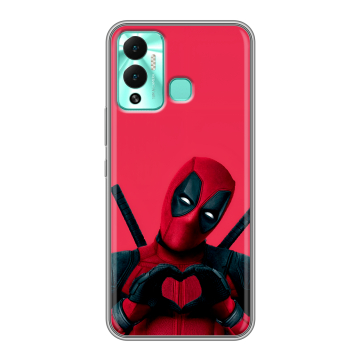 Силиконовый противоударный чехол на Infinix Hot 12 Play с принтом Дедпул Deadpool