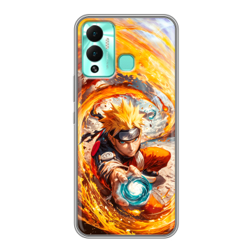 Силиконовый противоударный чехол на Infinix Hot 12 Play с принтом Аниме Наруто Naruto