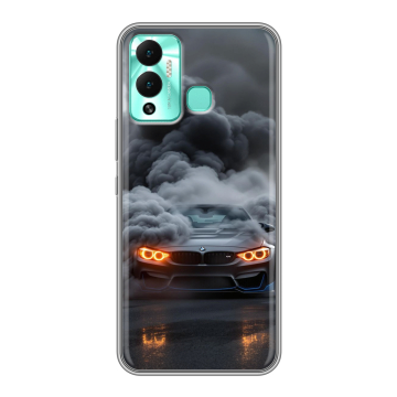 Силиконовый противоударный чехол на Infinix Hot 12 Play с принтом BMW БМВ