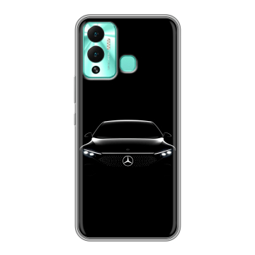 Силиконовый противоударный чехол на Infinix Hot 12 Play с принтом Mercedes Мерседес