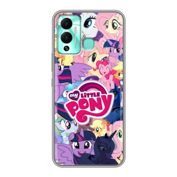 Силиконовый противоударный чехол на Infinix Hot 12 Play с принтом My little pony Дружба чудо
