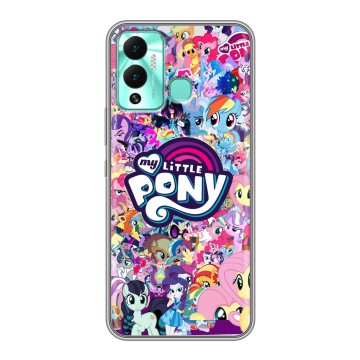 Силиконовый противоударный чехол на Infinix Hot 12 Play с принтом My little pony Дружба чудо