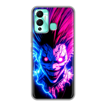 Силиконовый противоударный чехол на Infinix Hot 12 Play с принтом Death note Тетрадь смерти