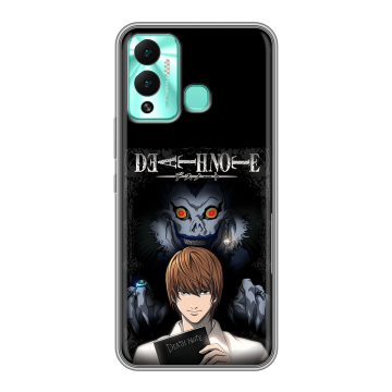 Силиконовый противоударный чехол на Infinix Hot 12 Play с принтом Death note Тетрадь смерти