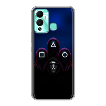 Силиконовый противоударный чехол на Infinix Hot 12 Play с принтом Игра Кальмара