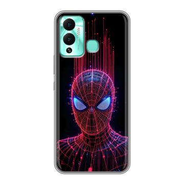 Силиконовый противоударный чехол на Infinix Hot 12 Play с принтом Spiderman Человек паук